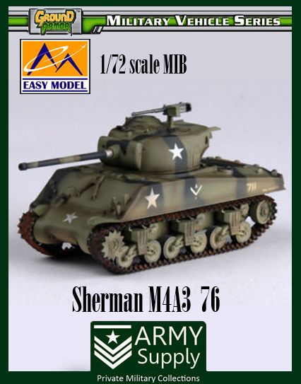 EASY MODEL Sherman M4A3  76 w 714th tank Bat 12th