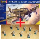 Junkers Ju 52 1/72 Para-quedistas Luftwaffe Alemanha Revell