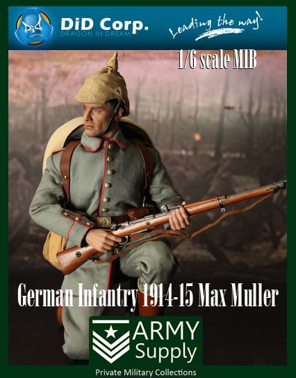 1/6 DID German Infantry WWI Max Müller