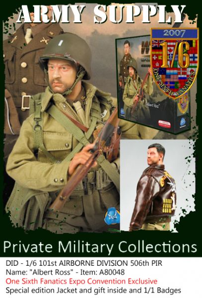 DID 1/6 Airborne Albert Ross Exclusive with Original Patches