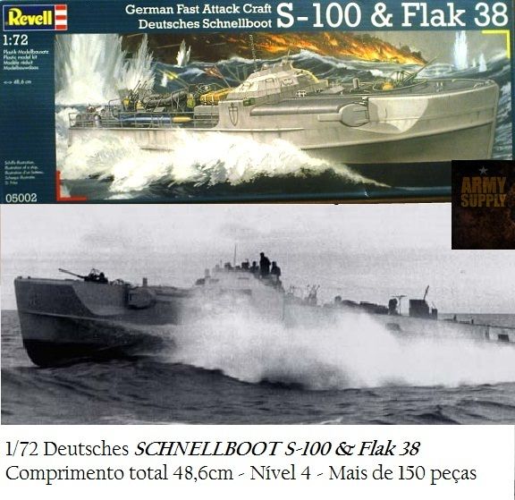 1/72 Revell S-100 & Flak 38 Deutsches Schnellboot